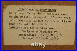 Old Style Beer Lighted 3 Panel Sign Tiffany Vintage 1976 Lights Up Parts Repair