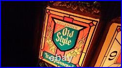 Old Style Beer Sign Clock Vintage Motion