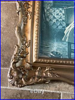 Old Style Beer Sign Vacuform Gold Plastic Art Decco Frame Vintage Ex Cool L@@k