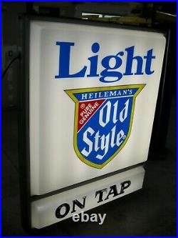 Old Style Beer Vintage Sign, Rewired & Led Tubes, Outdoor Double Sided, 4x5ft