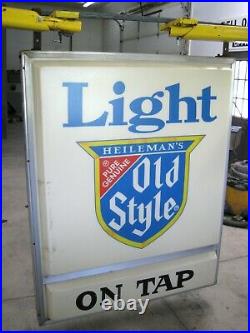 Old Style Beer Vintage Sign, Rewired & Led Tubes, Outdoor Double Sided, 4x5ft
