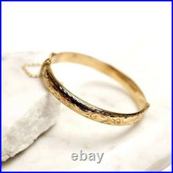 Old Style New Style 14k Yellow Gold Plated 7.5 Bangle Bracelet Unisex Old Style New Style 14k Yellow Gold Plated 7.5 Bangle Bracelet Unisex