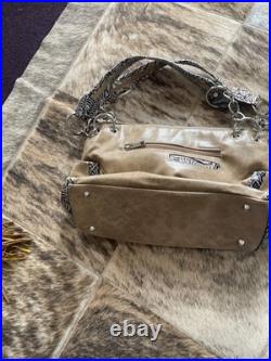 Old Style Vintage Hand Bag Purse Brown Leather Shoulder Bag