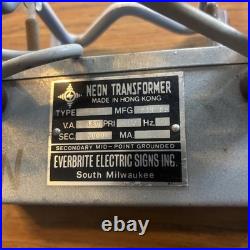 Old Style Vintage Neon Beer Sign 1985