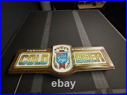 Old Style beer sign, light and action, 1977 vintage, looks great
