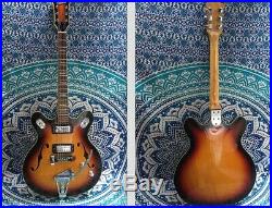 Old Vintage 1960s Made in Japan Regent 335 Style Electric Guitar by Guyatone MIJ