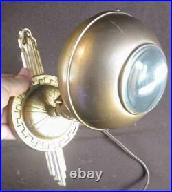 Old Vintage Art Deco Style Cast Metal Spotlight Wall Sconce Lamp Light Fixture