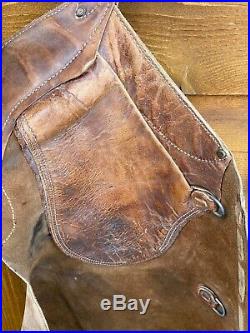 Old Vintage Leather Chaps/Chinks Batwing style with Conchos