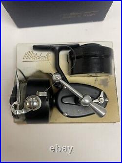 Old Vintage MITCHELL Spinning Reel No. 300 Style Older Version + Box + Spool