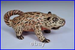 Old Vintage Mexican Aztec Style Pottery Animal Figure Mythical Rat Porcupine