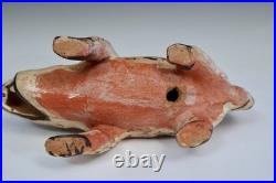 Old Vintage Mexican Aztec Style Pottery Animal Figure Mythical Rat Porcupine