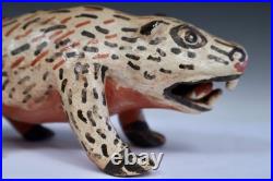 Old Vintage Mexican Aztec Style Pottery Animal Figure Mythical Rat Porcupine