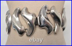 Old Vintage Mexican Mid-Century Modern Designed Link Bracelet Cuff