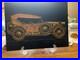 Old-Vintage-Modern-Wire-Art-Car-Picture-Plaque-On-Felt-12x16-Inches-01-mnq