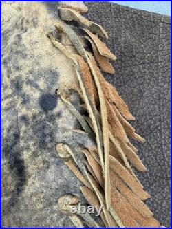 Old Vintage Native American Style Buckskin Leather HAND MADE War Shirt
