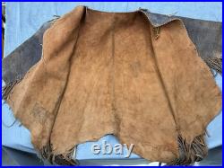 Old Vintage Native American Style Buckskin Leather HAND MADE War Shirt