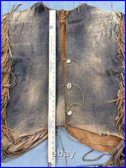 Old Vintage Native American Style Buckskin Leather HAND MADE War Shirt