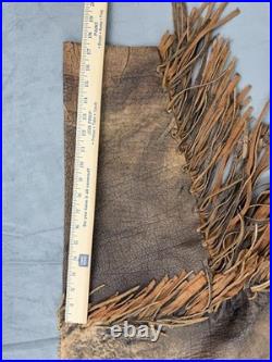 Old Vintage Native American Style Buckskin Leather HAND MADE War Shirt