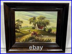 Old Vintage Original McKeown Dutch Style Landscape Oil Painting Signed & Framed