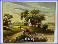 Old Vintage Original McKeown Dutch Style Landscape Oil Painting Signed & Framed