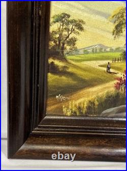 Old Vintage Original McKeown Dutch Style Landscape Oil Painting Signed & Framed