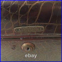 Old Vintage Samsonite Shwayder Bros, Style 4112 Travel, Train, Cosmetic Case