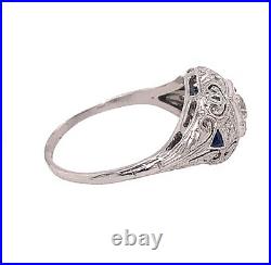 Old Vintage Style Brilliant Cut Lab-Created Diamond 935 Silver Party Women Ring