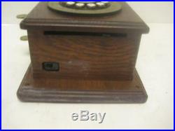 Old Vintage Wall Phone AT&T Western Electric Antique Style Wood RARE Bell s EC