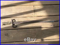 Old Vtg Collectible France French 1872 Chassepot Style Bayonet Sword Knife