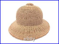 Old Woven English Style Gardening Hat Vintage Summertime Adult