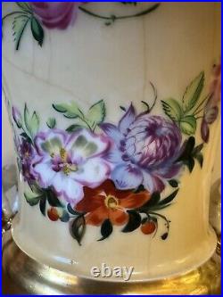 Old paris sevres style urn hand painted porcelain antique 19th century