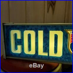 Old vintage Old Style Beer Cold Beer wall mount lighted sign