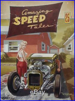 Oop Keith Weesner Poster Model A Ford Hot Rod Pinup Print Vtg Style Rat Hemi Old
