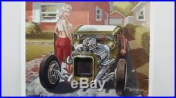 Oop Keith Weesner Poster Model A Ford Hot Rod Pinup Print Vtg Style Rat Hemi Old