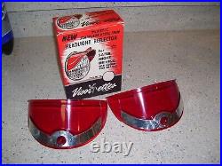 Original 1950s nos Headlight Visorettes Vintage GM Chevrolet Ford Harley part oe