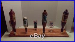 Pabst & Old Style Beer Tap Handle Wooden Display With 8 Vintage Tap Handles