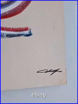 Painting Oil Abstract. Painting Vintage Old Style Picasso. Figure
