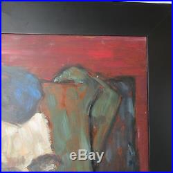 Painting Old Vintage MID Century Modern Portrait Ashcan Wpa Style Expressionism