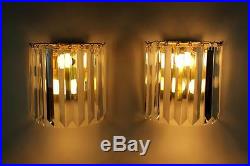 Pair Of Vintage Quality Regency Venini Style Lucite Wall Sconces (new Old Stock)