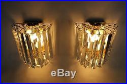 Pair Of Vintage Quality Regency Venini Style Lucite Wall Sconces (new Old Stock)