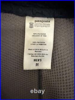 Patagonia Men's Medium Classic Retro-X Jacket Deep Pile Fleece Full Zip Navy