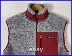 Patagonia Mens M Classic Retro-X Insulated Vest Jacket MEDIUM gray deep pile