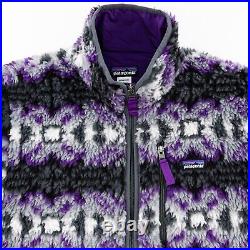 Patagonia Mens Medium Classic Retro-X Cardigan Deep Pile Fleece Jacket Purple