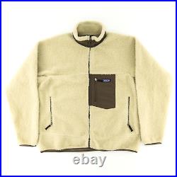 Patagonia Mens XL Classic Retro-X Jacket Deep Pile Fleece Windproof Natural Bro