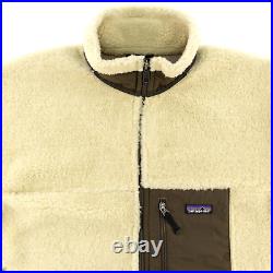 Patagonia Mens XL Classic Retro-X Jacket Deep Pile Fleece Windproof Natural Bro