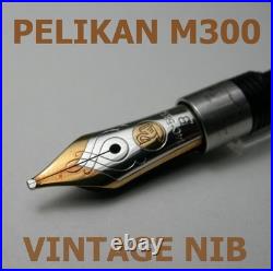 Pelikan M300 Nib 14c 585 Gold B Two Chicks Old Style Vintage Part Fountain Pen
