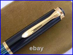 Pelikan M400 Old Style Green Striated Vintage Fountain Pen 14c F Nib W-german