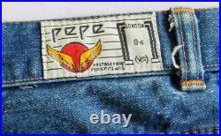 Pepe Jeans Vintage Denim Jacket 1980's Old Worn In Pants Style Funky Cool Preppy