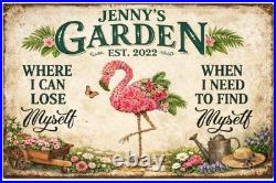 Personalized Vintage Garden Retro Metal Sign Old Fashioned Wall Decor Gift