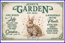 Personalized Vintage Garden Retro Metal Sign Old Fashioned Wall Decor Gift